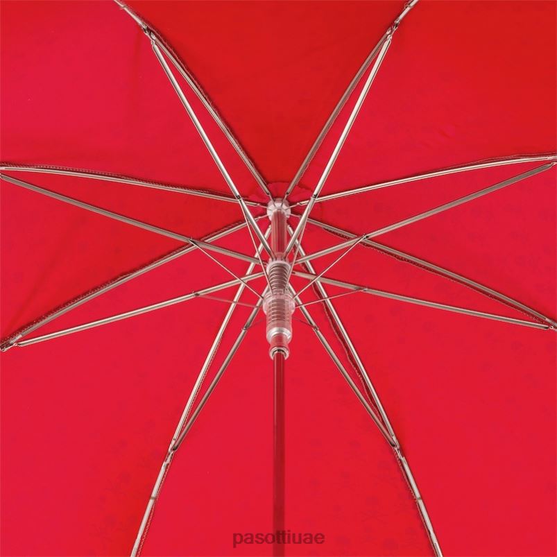 مظلة | 416nt prt w33ne - مظلة حمراء مع ترصيع ومقبض جمجمة أسود PASOTTI Z446V530